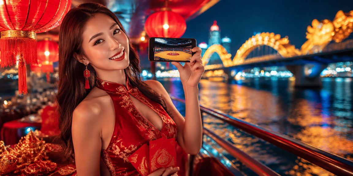 Người hâm mộ bóng rổ tại Đà Nẵng xem trận đấu dưới ánh đèn lồng truyền thống