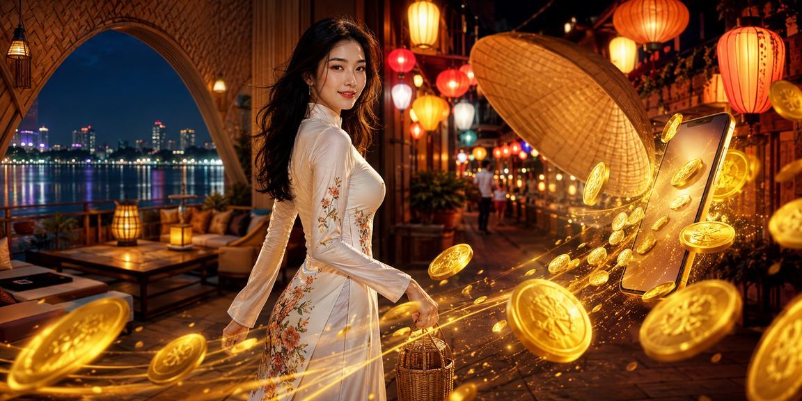 Người dùng tại Hà Nội đăng ký nhận thưởng nạp đầu với nón lá truyền thống