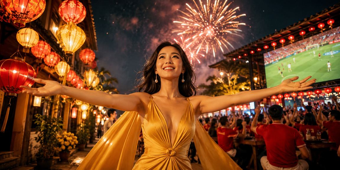 Người chơi tại Hội An nhận hoàn cược thưởng dưới ánh đèn lồng rực rỡ